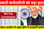 सरकारी कर्मचारियों को बड़ा झटका, 8वें वेतन आयोग से बाहर होंगे ये सरकारी कर्मचारी! 8th Pay Commission